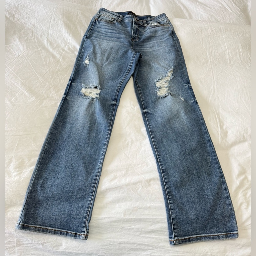 Judy Blue | Women's 9/ 29 | Blue Dad Jean High Waist Straight Fit JB82641MD